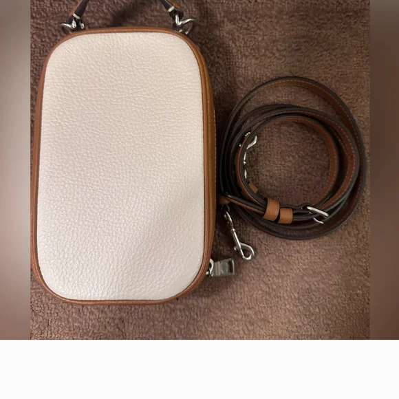 Coach Leather Eva White & Tan Crossbody Bag with Patches - Picture 3 of 10